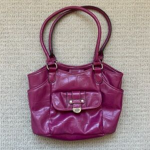 Y2K fuschia pink leather purse